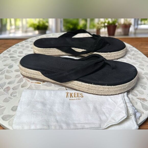 New TKEES Hera Suede Leather espadrille Sandals Platform Flats - Picture 9 of 15